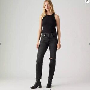 Levi's Wedgie Fit Black Ankle Jeans - Sz 27
